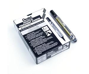 Pentel Maxiflo NLF50 1.5 - 3 mm Black 12 pieces - Marcador (Negro), paquete de 12 unidades