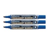 PENTEL MAXIFLO NLF60 - Lote de 3 rotuladores permanentes, color azul