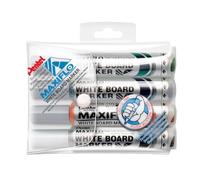 PENTEL WHITEBOARD MARKER MED BLT AST PK4