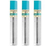 Pentel Minas de recambio de polímero súper alto para lápices automáticos/mecánicos, 0,7 mm, grado 2B, paquete de 3 tubos (36 minas)