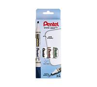 Pentel mw86-a rotuladores para pizarra blanca punta cuadrada media tinta, color 4 couleurs Pochette de 4