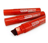 Pentel N50XL Extra Grande Ancha Marcador Permanente - Punta de Cincel - Pack 3 -