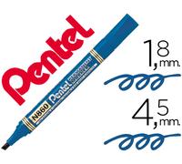 Pentel N860 Marcador biselado azul permanente