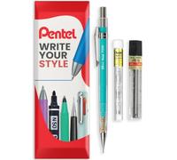 Pentel P200 - Juego de 3 gomas de borrar para portaminas, color turquesa | Dibujo técnico preciso recargable de 0,5 mm para bocetos y escritura
