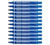 Pentel Rotulador permanente N50-BE Azul 12 Piezas