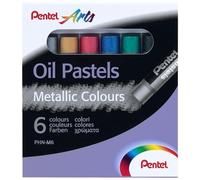 Juego de 6 pasteles al óleo Pentel - Colores metálicos