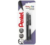 Pentel Pincel con Recambios para Zsechs Color Negro - negro, normal