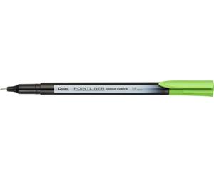 Pentel Pointliner Colour S40 - Rotulador de punta fina (0,4 mm, 12 unidades), color verde