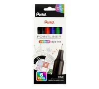 Pentel Pointliner colour S40 - Rotuladores de punta fina (0,4 mm, 12 x 6 unidades, colores surtidos)