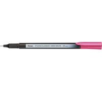 Pentel Pointliner Colour S40 - Rotuladores de punta fina (tinta tintada, 0,4 mm, 12 unidades), color rosa