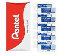 Pentel Polímero Jumbo Plástico Borradores Blanco - Pack de 10