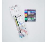 Pentel Portaminas Profesional XPH804 2mm con Set de Minas de Colores | 10 Tubos de Minas, Para Dibujo Técnico, Alta Resistencia, Sin Atascos, Arquitectos y Estudiantes