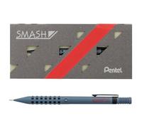 Pentel Q1005-4ASP - Portaminas Smash (0,5 mm, reproducción en estuche de papel), color gris y azul