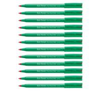 Pentel R50 Bolígrafo Verde Barril Base de Agua 0.8mm Punta 0.4mm Line Azul Ref R50-C [Paquete de 12] - Rojo, 12