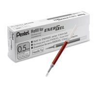 Pentel - Recambio Energel con punta de aguja. Escritura en color rojo. Rojo 1 un