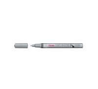 Pentel Rotulador de pintura MSP10-Z, color plata, línea de 1,5 mm, paquete de 12 unidades.