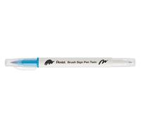 Pentel Rotulador de punta doble, color turquesa, 10 unidades