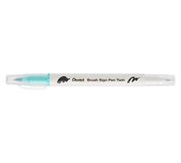 Pentel Rotulador de punta doble verde esmeralda - Pack de 10