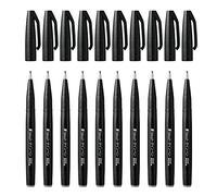 Pentel Rotulador Pentel Touch con punta de pincel. Color negro.