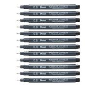 Pentel - Rotulador Pointliner calibrado pigmentado. Punta de 0,8mm. - Pack de 12