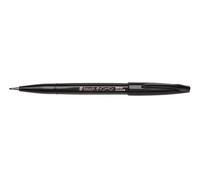 Pentel - Rotulador Touch con punta de pincel, Color negro (SES15C-A) 1 unidad (P