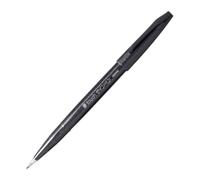 Pentel - Rotulador Touch con punta de pincel, Color negro (SES15C-A)