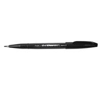 Pentel - Rotulador Touch con punta de pincel, Color negro (SES15C-A)