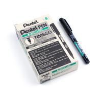 Pentel Rotuladores permanentes sin xileno/tolueno, línea de 0,8 mm, color negro