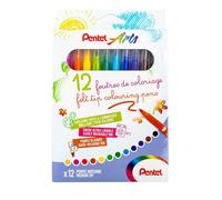 Pentel scs2e-12 - Rotuladores de tinta ultra lavables, varios colores