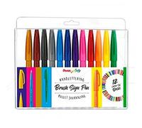 Pentel ses15-12 brush sign - rotuladores (12 unidades, punta tipo pinc