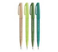 Pentel SES15C Brush Sign Pen set 4 pz surtido "verano" | Rotuladores Brush para Lettering, Caligrafía, Bullet Journal y Dibujo
