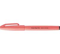 Pentel SES15C-FBX Brush Sign Pen - Rotulador de punta tipo pincel, color rojo neón