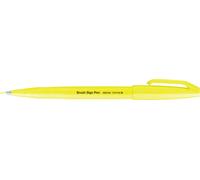 Pentel SES15C-FGX Brush Sign Pen - Rotulador de punta tipo pincel, color amarillo neón