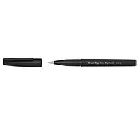 Pentel SESP15-NX Brush Sign Pen Pigment - Bolígrafo con tinta pigmentada, punta tipo pincel, 12 unidades, color gris