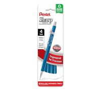 Pentel Sharp - Portaminas (0.7 mm), línea media, barril azul, paquete de 4 (P207PF4C)