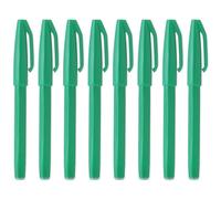 Pentel Sign Pen S520 - Rotuladores de punta de fibra (punta fina de 2 mm, 1 mm de ancho de trazo, 8 unidades), color verde