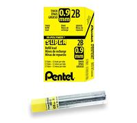 Pentel Super Hi-Polymer Lead Refill, 0.9mm Thick, 2B, 180 Pieces of Lead (50-9-2B) by Pentel