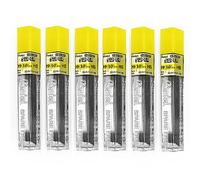 Pentel Super Polymer - Minas de repuesto de repuesto para lápices automáticos y mecánicos (paquete de 6, 0,9 mm HB)