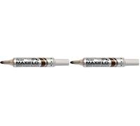 Pentel Whiteboard-Marker MAXIFLO MWL5M, marron, 1 unidad (Paquete de 2)