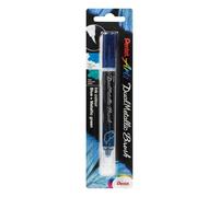 Pentel XGFH-DCX Dual Metallic Brush - Rotulador recargable, fibras de nailon, trazo fino a ancho, azul y verde metalizados, 1 Pieza