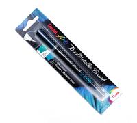 Pentel XGFH-DCX Dual Metallic Brush - Rotulador recargable, fibras de nailon, tr