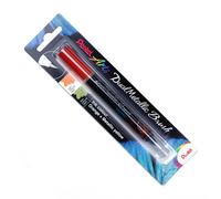 Pentel XGFH-DFX - Rotulador de punta de pincel metálico doble, color naranja y a