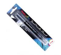Pentel XGFH-DZX Dual Metallic Brush - Rotulador recargable, fibras de nailon, lí
