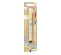 Pentel XGFH-PGX Milky Brush - Rotulador con pincel líquido de secado mate, color pastel amarillo pastel, 1 unidad = 5 unidades en blíster