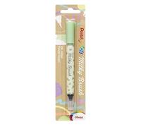Pentel XGFH-PKX Milky Brush - Rotulador con pincel líquido de secado mate, color pastel verde pastel, 1 unidad = 5 unidades en blíster