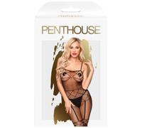 Penthouse, Medias de cuerpo entero abiertas, Medias de cuerpo entero, diferentes tamaños, Lencería, 'Firecracker', negro, Talla: XL