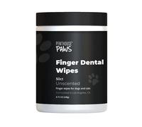 PENTHOUSE PAWS Toallitas de limpieza de dientes de perro, 50 toallitas de aseo para mascotas, eliminación de placa y sarro, aliento fresco, aloe vera y aceite de coco para gatos y perros, kit de