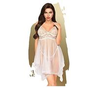 Penthouse Naughty Doll - Encaje y tanga (blanco) - M/L