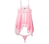 Penthouse, Picardías, Negligé, diferentes tamaños, Lencería, 'Naughty doll', 2 piezas, rosa, Talla: L/XL