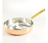 Pentole Agnelli ALCU11132 Bandeja de cobre liso estañado a mano con mango de latón tubular, 32 cm